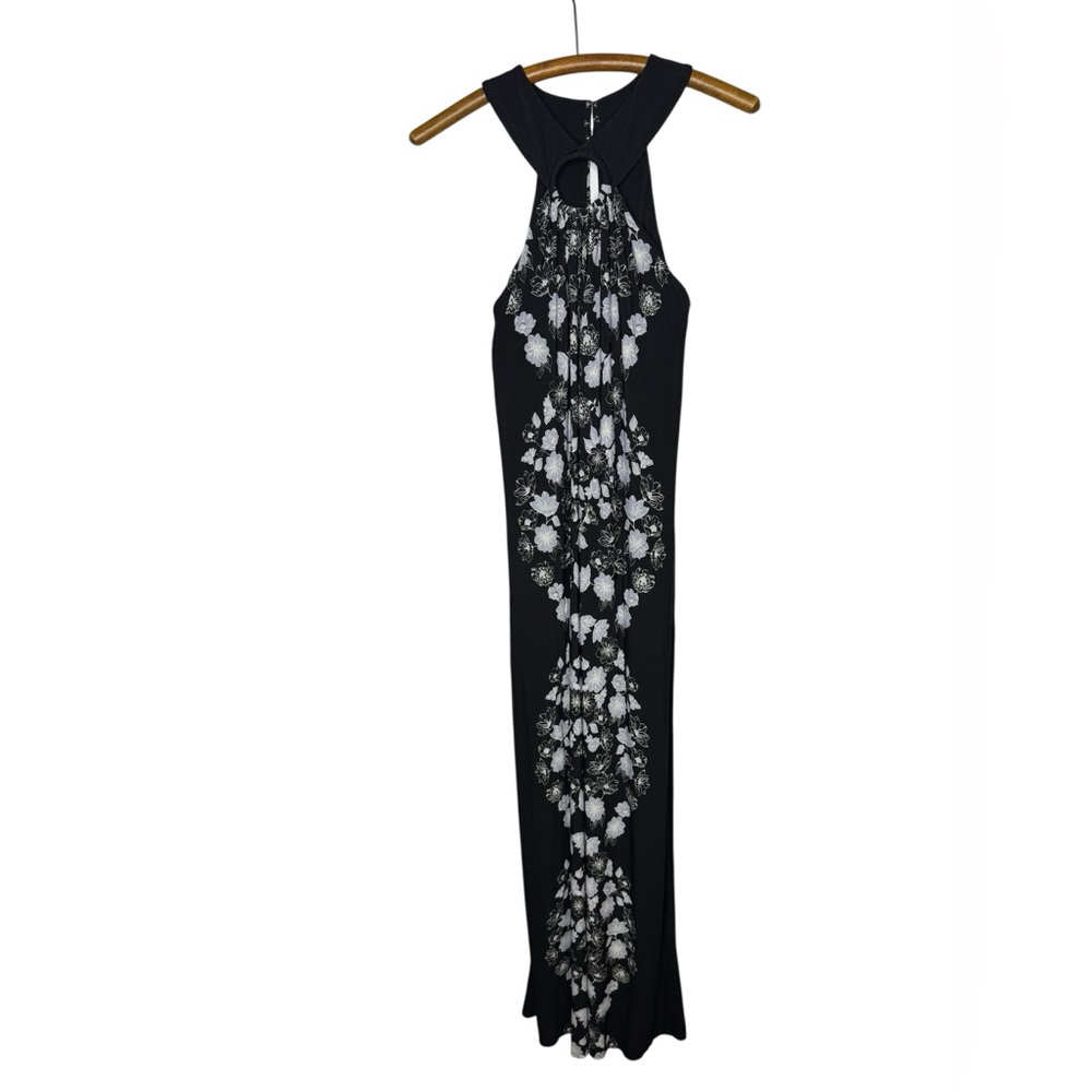 Soma Elegant Black and White Halter Maxi Dress size medium